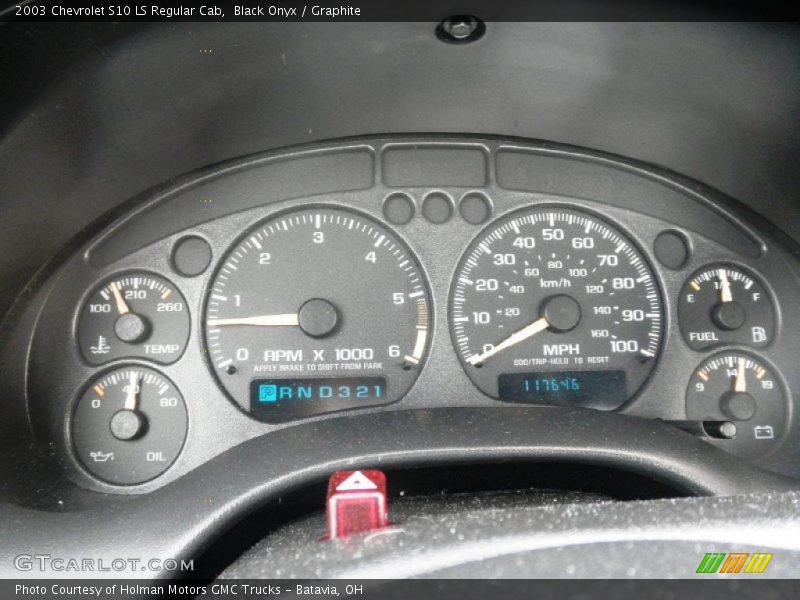 Black Onyx / Graphite 2003 Chevrolet S10 LS Regular Cab