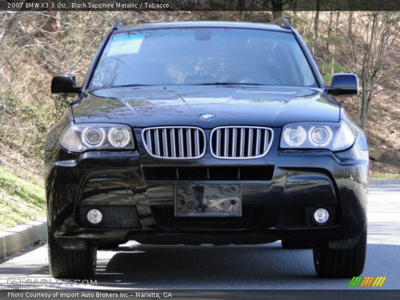Black Sapphire Metallic / Tobacco 2007 BMW X3 3.0si