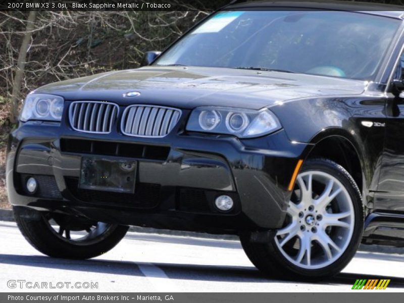 Black Sapphire Metallic / Tobacco 2007 BMW X3 3.0si
