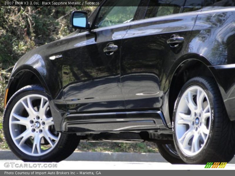 Black Sapphire Metallic / Tobacco 2007 BMW X3 3.0si
