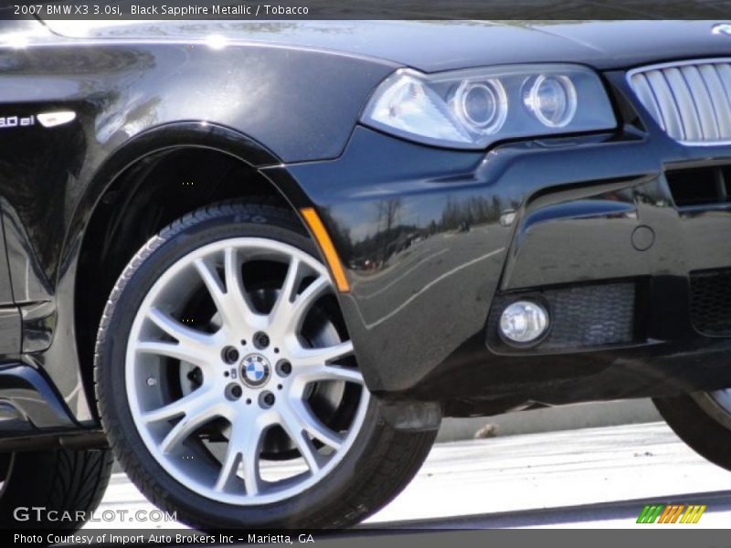 Black Sapphire Metallic / Tobacco 2007 BMW X3 3.0si