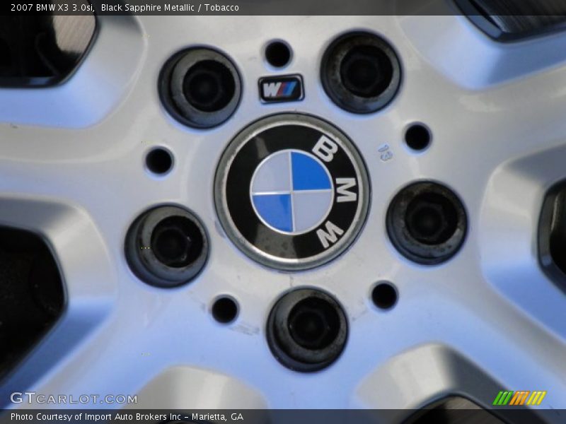 Black Sapphire Metallic / Tobacco 2007 BMW X3 3.0si