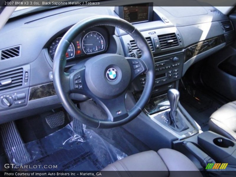 Black Sapphire Metallic / Tobacco 2007 BMW X3 3.0si