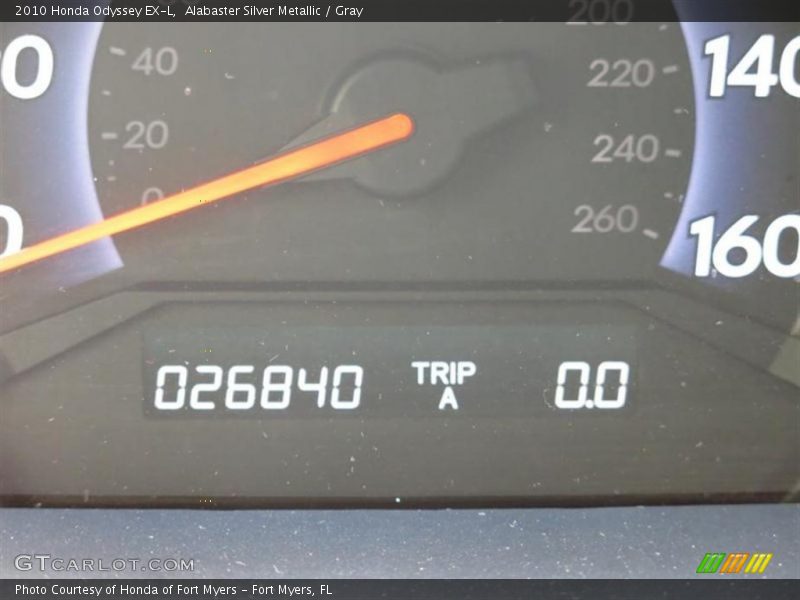 Alabaster Silver Metallic / Gray 2010 Honda Odyssey EX-L
