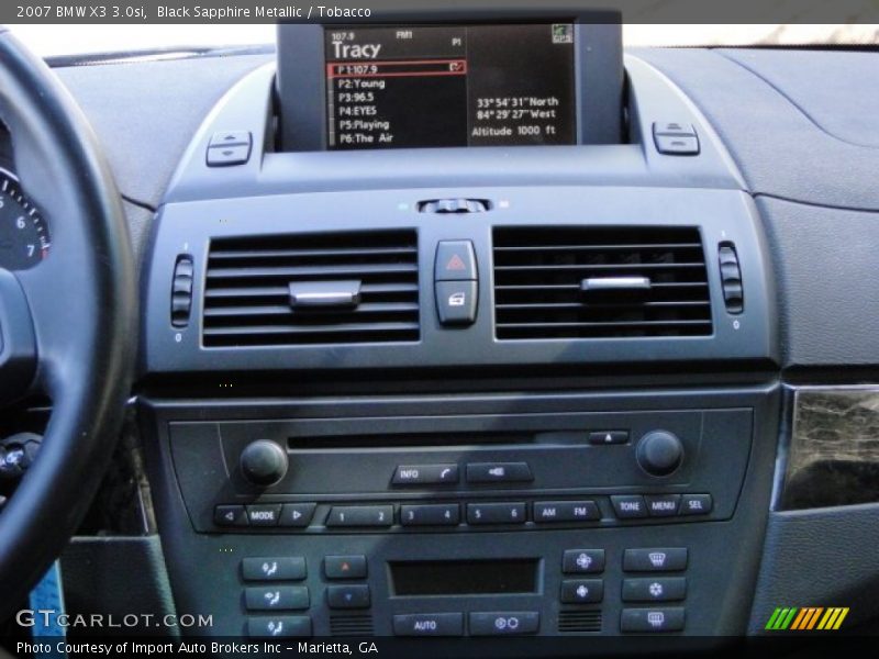 Black Sapphire Metallic / Tobacco 2007 BMW X3 3.0si