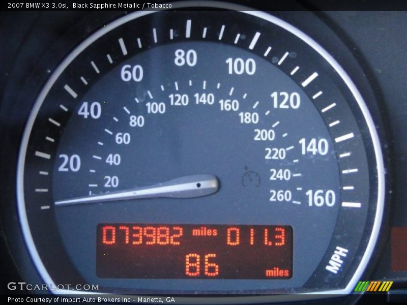 Black Sapphire Metallic / Tobacco 2007 BMW X3 3.0si