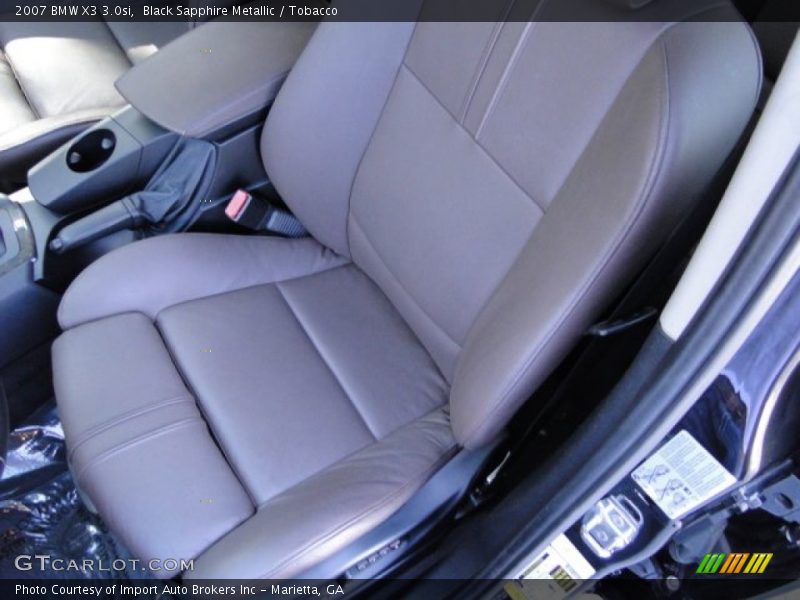 Black Sapphire Metallic / Tobacco 2007 BMW X3 3.0si