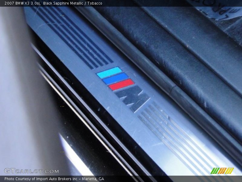 Black Sapphire Metallic / Tobacco 2007 BMW X3 3.0si