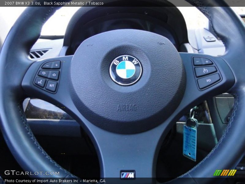 Black Sapphire Metallic / Tobacco 2007 BMW X3 3.0si