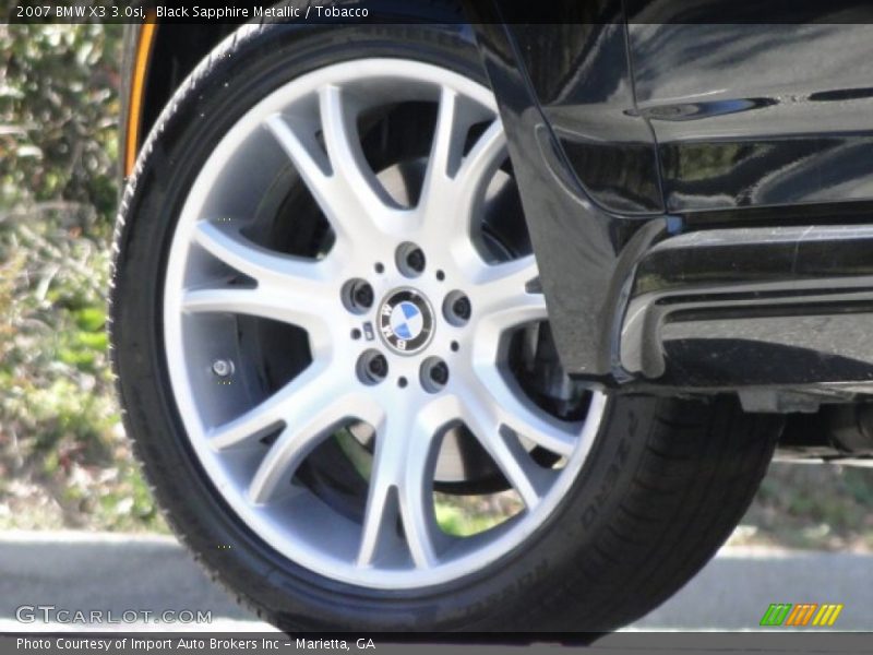 Black Sapphire Metallic / Tobacco 2007 BMW X3 3.0si
