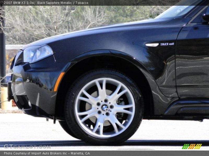Black Sapphire Metallic / Tobacco 2007 BMW X3 3.0si
