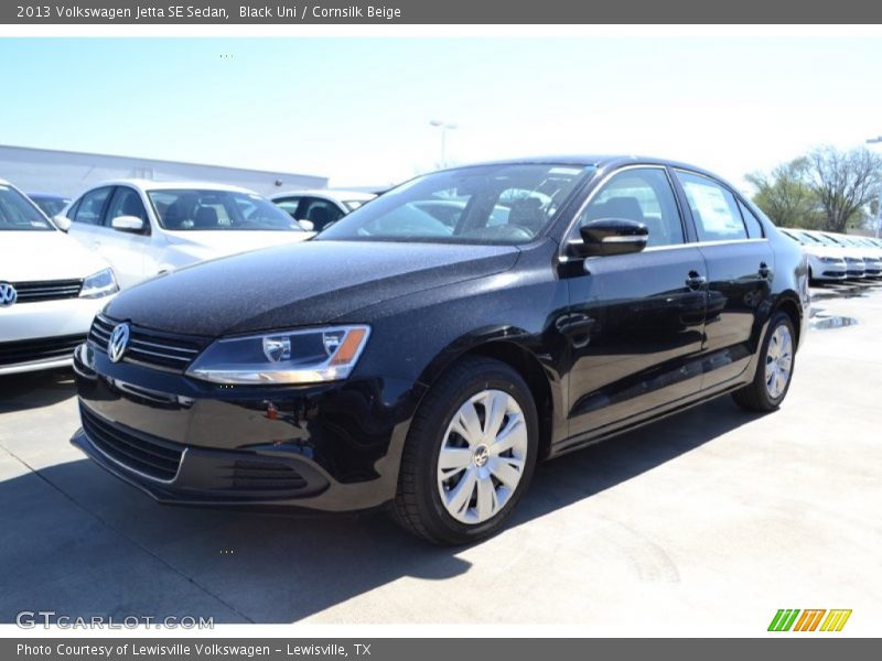 Black Uni / Cornsilk Beige 2013 Volkswagen Jetta SE Sedan
