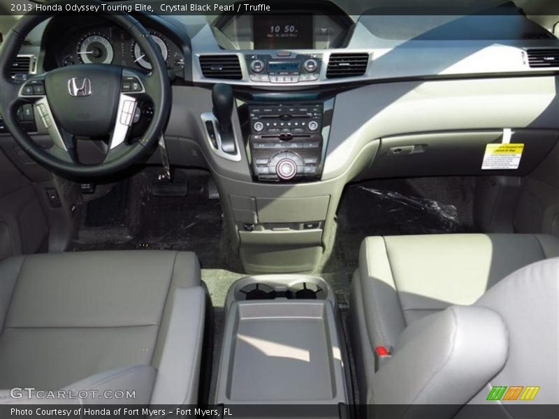 Crystal Black Pearl / Truffle 2013 Honda Odyssey Touring Elite
