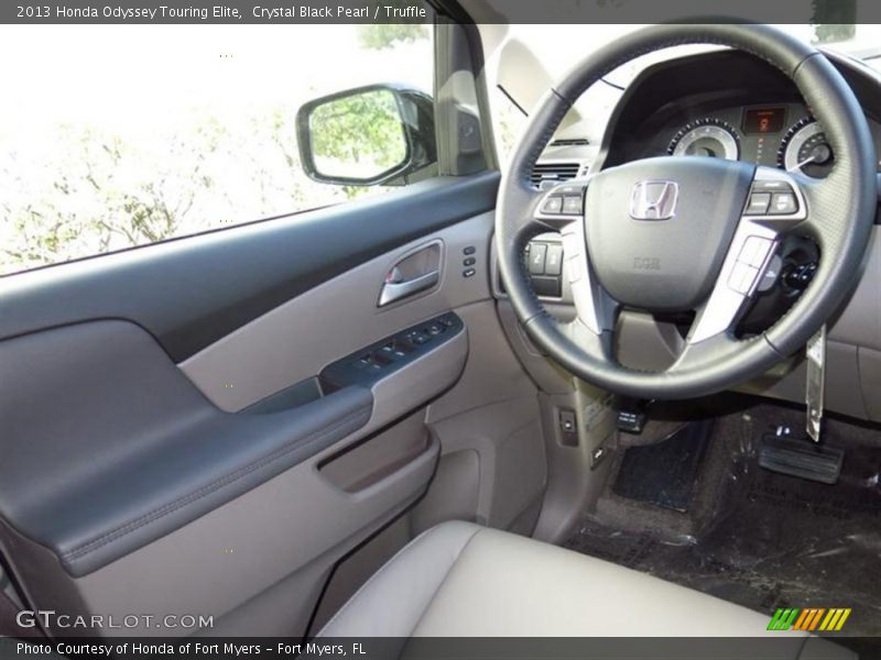 Crystal Black Pearl / Truffle 2013 Honda Odyssey Touring Elite