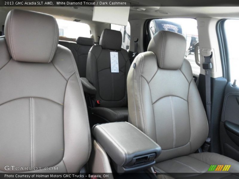 White Diamond Tricoat / Dark Cashmere 2013 GMC Acadia SLT AWD