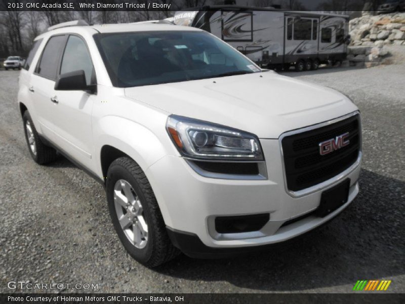 White Diamond Tricoat / Ebony 2013 GMC Acadia SLE