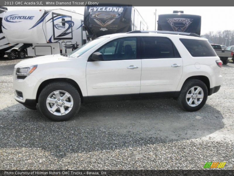 White Diamond Tricoat / Ebony 2013 GMC Acadia SLE