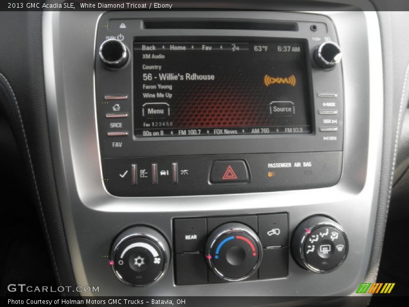 White Diamond Tricoat / Ebony 2013 GMC Acadia SLE