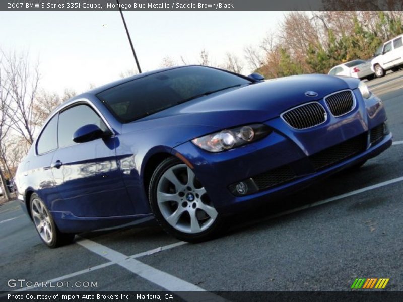 Montego Blue Metallic / Saddle Brown/Black 2007 BMW 3 Series 335i Coupe
