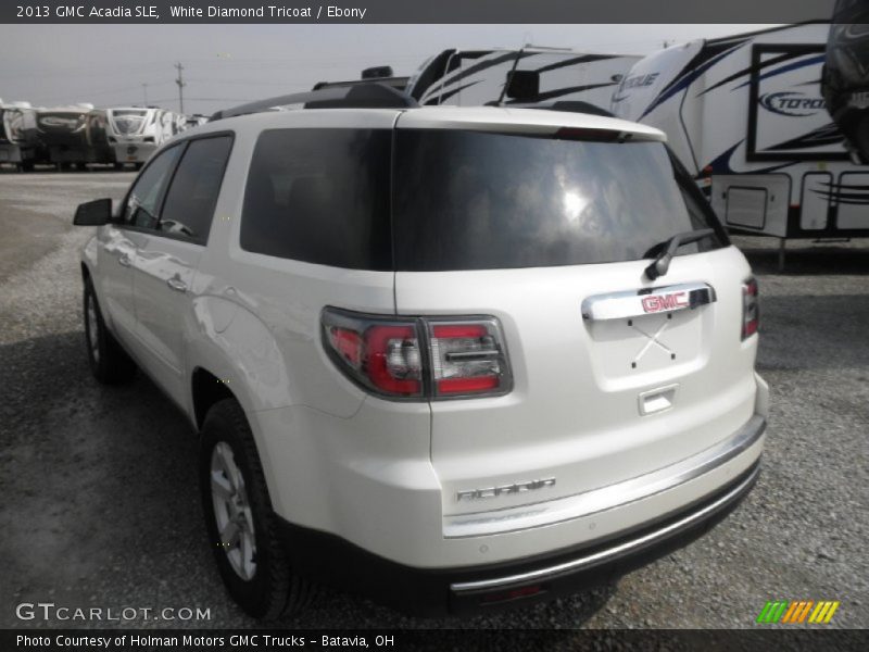 White Diamond Tricoat / Ebony 2013 GMC Acadia SLE