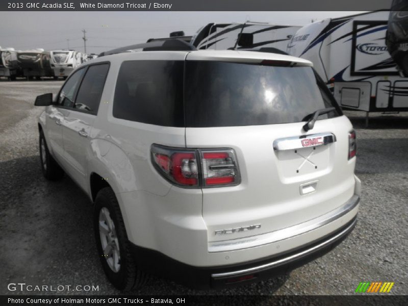 White Diamond Tricoat / Ebony 2013 GMC Acadia SLE