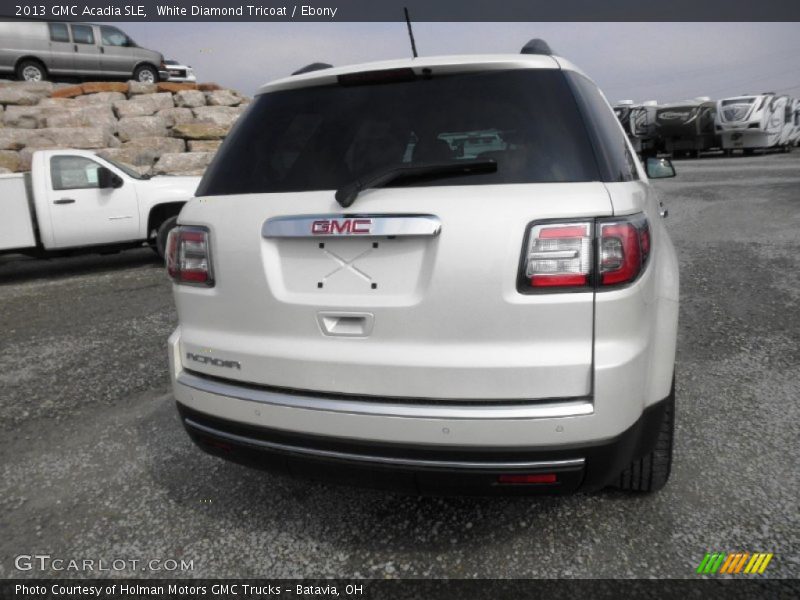 White Diamond Tricoat / Ebony 2013 GMC Acadia SLE