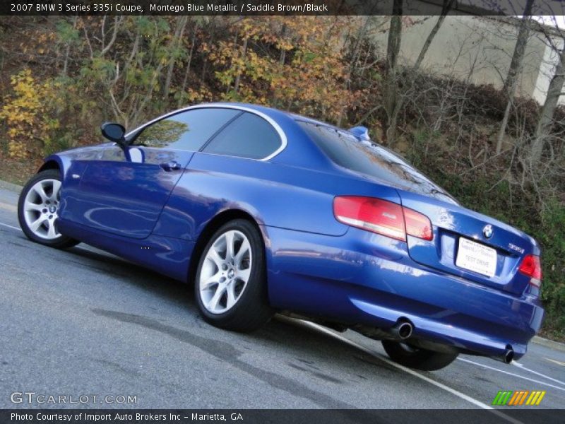 Montego Blue Metallic / Saddle Brown/Black 2007 BMW 3 Series 335i Coupe