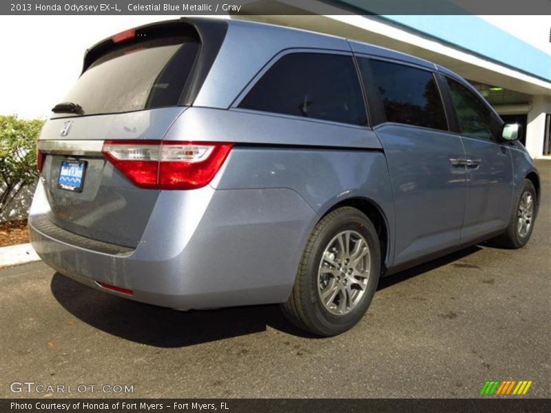 Celestial Blue Metallic / Gray 2013 Honda Odyssey EX-L