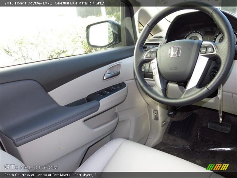 Celestial Blue Metallic / Gray 2013 Honda Odyssey EX-L