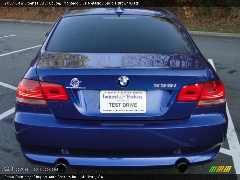 Montego Blue Metallic / Saddle Brown/Black 2007 BMW 3 Series 335i Coupe