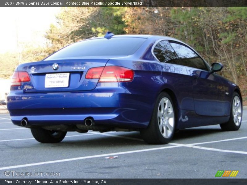 Montego Blue Metallic / Saddle Brown/Black 2007 BMW 3 Series 335i Coupe