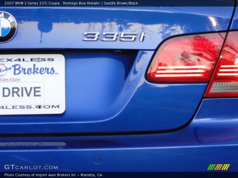 Montego Blue Metallic / Saddle Brown/Black 2007 BMW 3 Series 335i Coupe