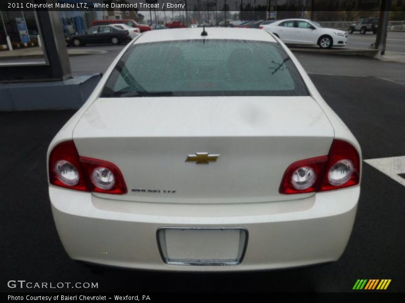 White Diamond Tricoat / Ebony 2011 Chevrolet Malibu LTZ