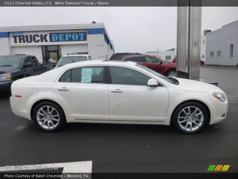 White Diamond Tricoat / Ebony 2011 Chevrolet Malibu LTZ