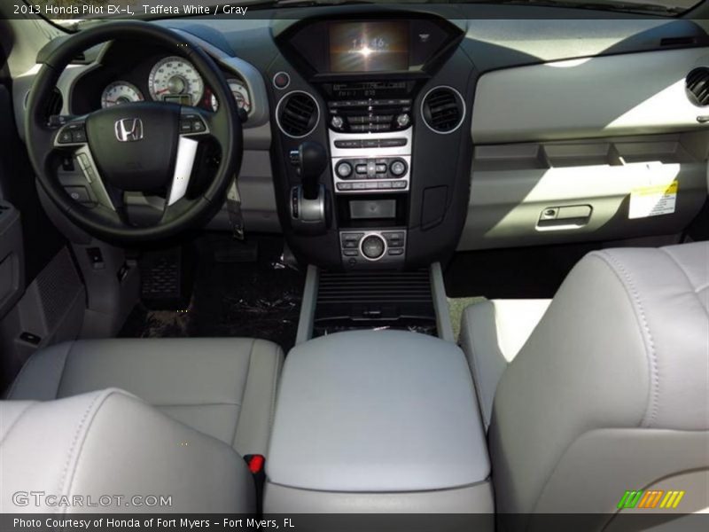 Taffeta White / Gray 2013 Honda Pilot EX-L
