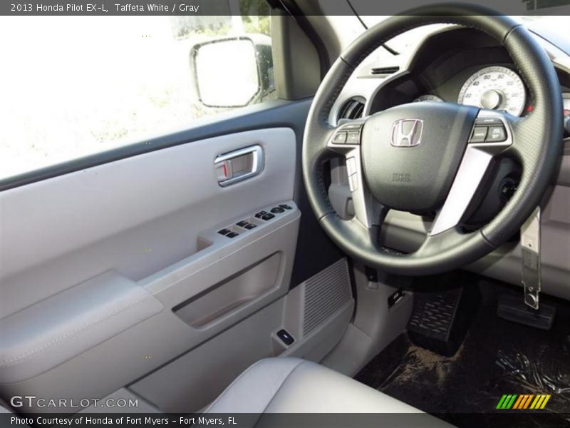 Taffeta White / Gray 2013 Honda Pilot EX-L