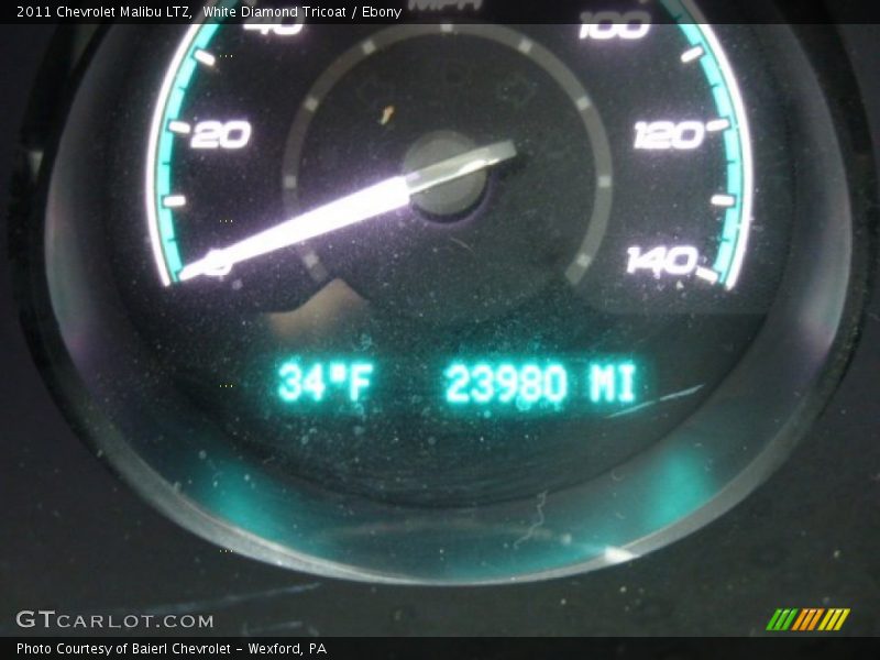White Diamond Tricoat / Ebony 2011 Chevrolet Malibu LTZ