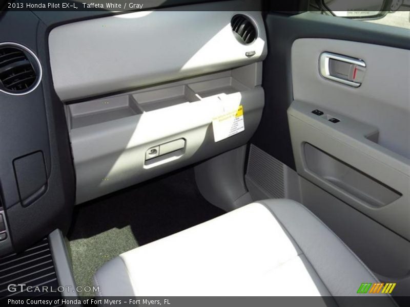 Taffeta White / Gray 2013 Honda Pilot EX-L