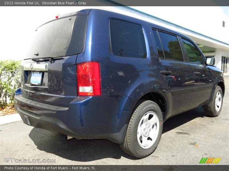 Obsidian Blue Pearl / Gray 2013 Honda Pilot LX