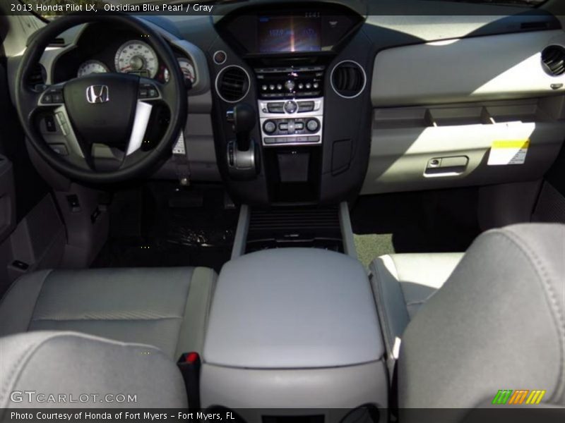 Obsidian Blue Pearl / Gray 2013 Honda Pilot LX