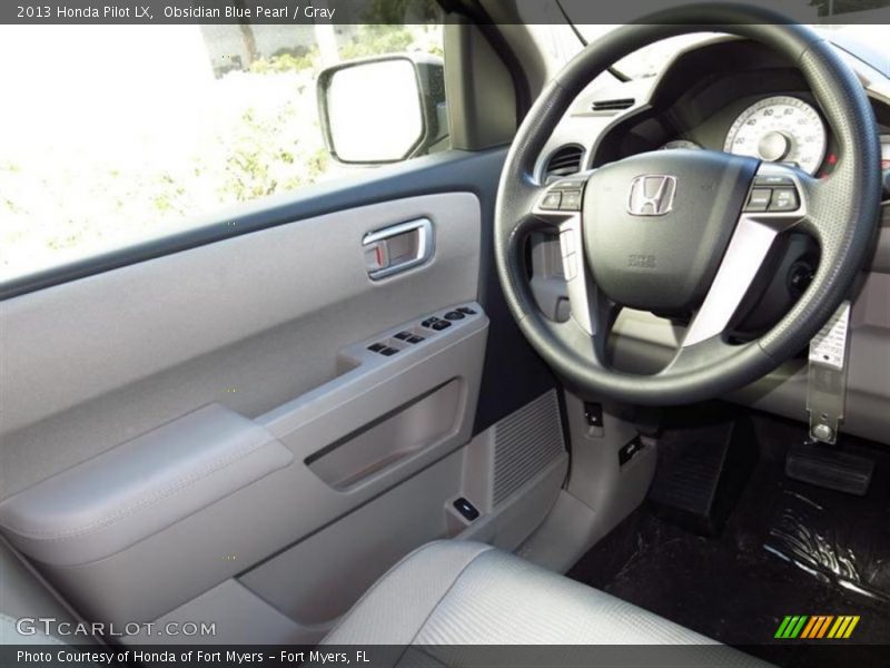 Obsidian Blue Pearl / Gray 2013 Honda Pilot LX