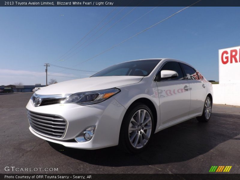 Blizzard White Pearl / Light Gray 2013 Toyota Avalon Limited