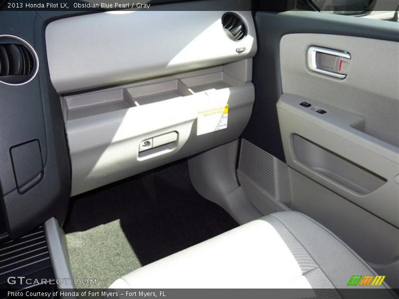 Obsidian Blue Pearl / Gray 2013 Honda Pilot LX