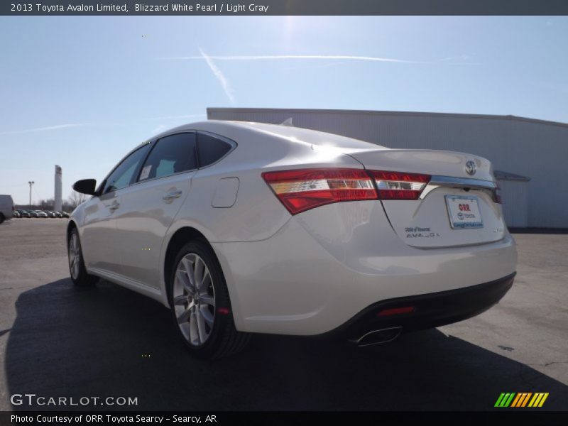 Blizzard White Pearl / Light Gray 2013 Toyota Avalon Limited