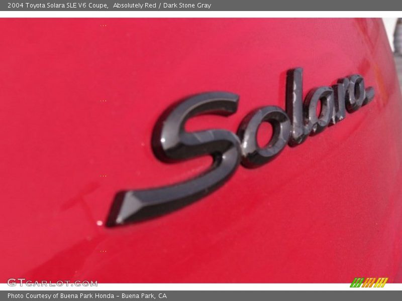 Absolutely Red / Dark Stone Gray 2004 Toyota Solara SLE V6 Coupe