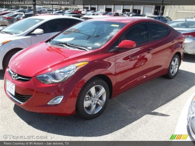 Red Allure / Beige 2013 Hyundai Elantra GLS