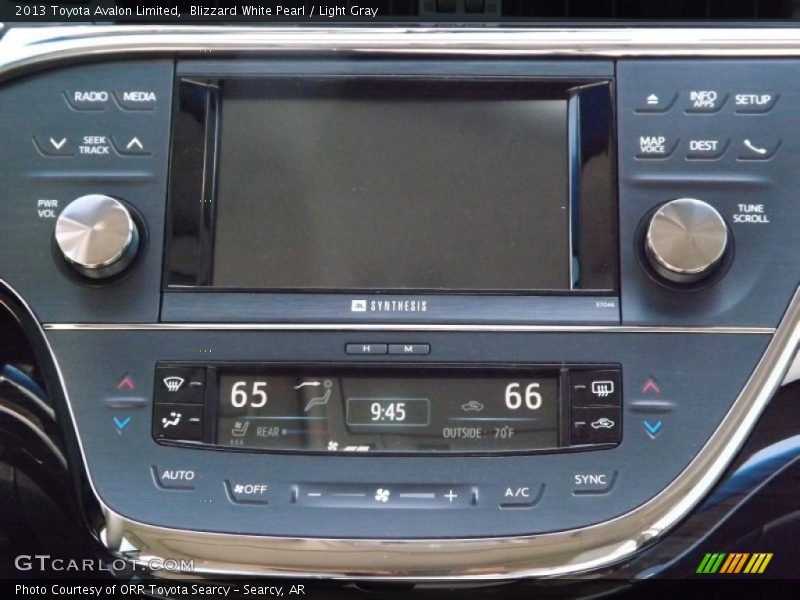 Blizzard White Pearl / Light Gray 2013 Toyota Avalon Limited