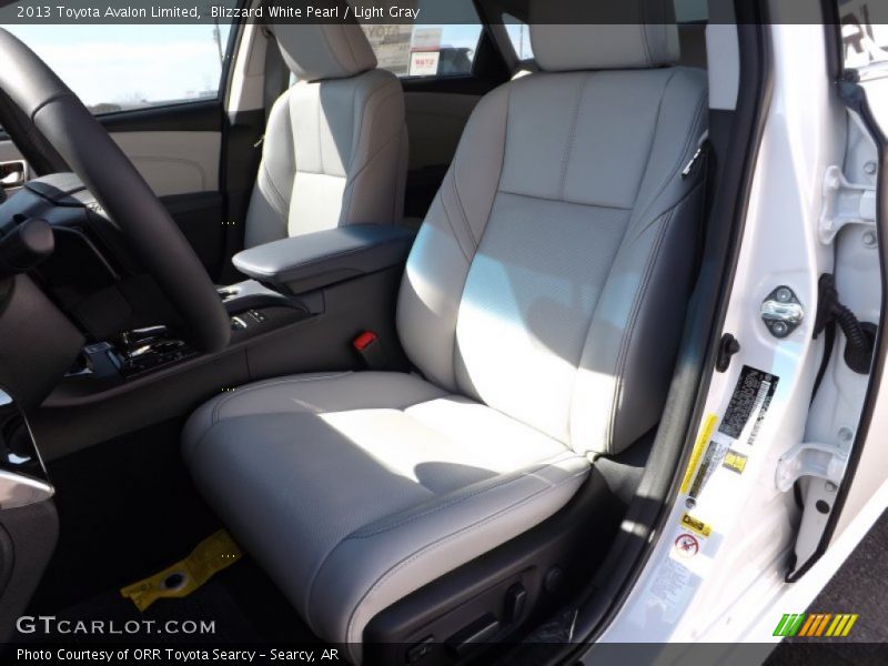 Blizzard White Pearl / Light Gray 2013 Toyota Avalon Limited