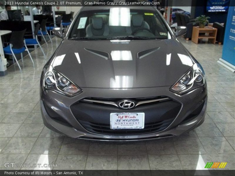 Gran Premio Gray / Gray Leather/Gray Cloth 2013 Hyundai Genesis Coupe 2.0T Premium