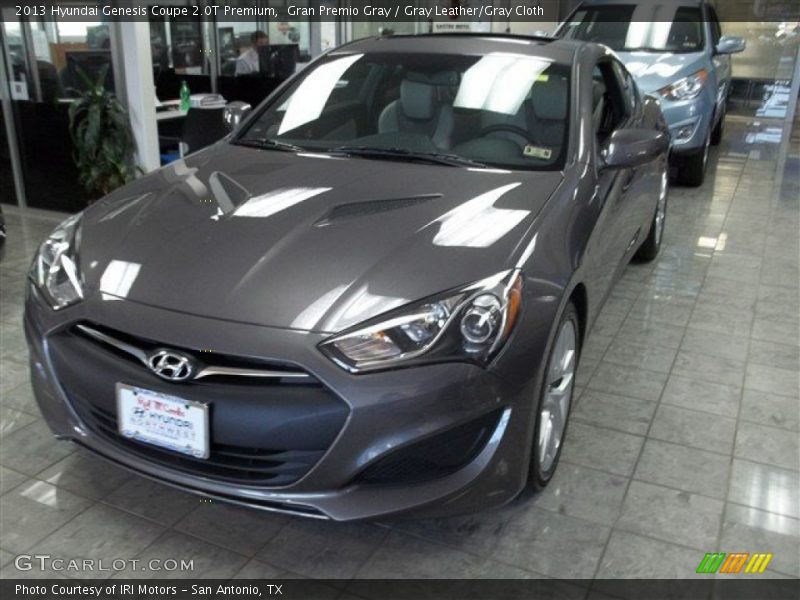 Gran Premio Gray / Gray Leather/Gray Cloth 2013 Hyundai Genesis Coupe 2.0T Premium
